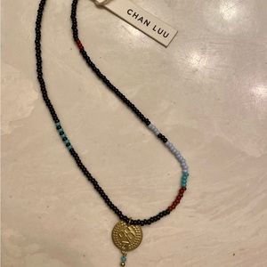 Chan Luu Black, Turquoise w/ coin Bead Nevklace